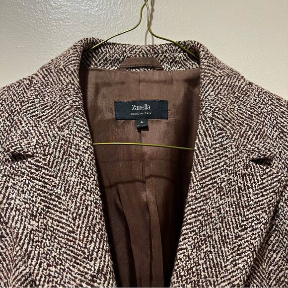 Zanella Schoolboy Tweed Blazer Size 4 - Picture 4 of 8